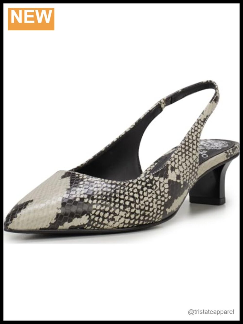 Vince Camuto Pilar Kitten Heel Slingback Pump Reptile Print Leather